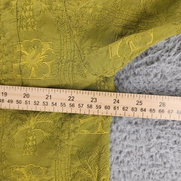 Tommy Bahama‎ Shirt Mens XL Green Silk Floral Textured Camp Collar Relax Aloha - Picture 7 of 8